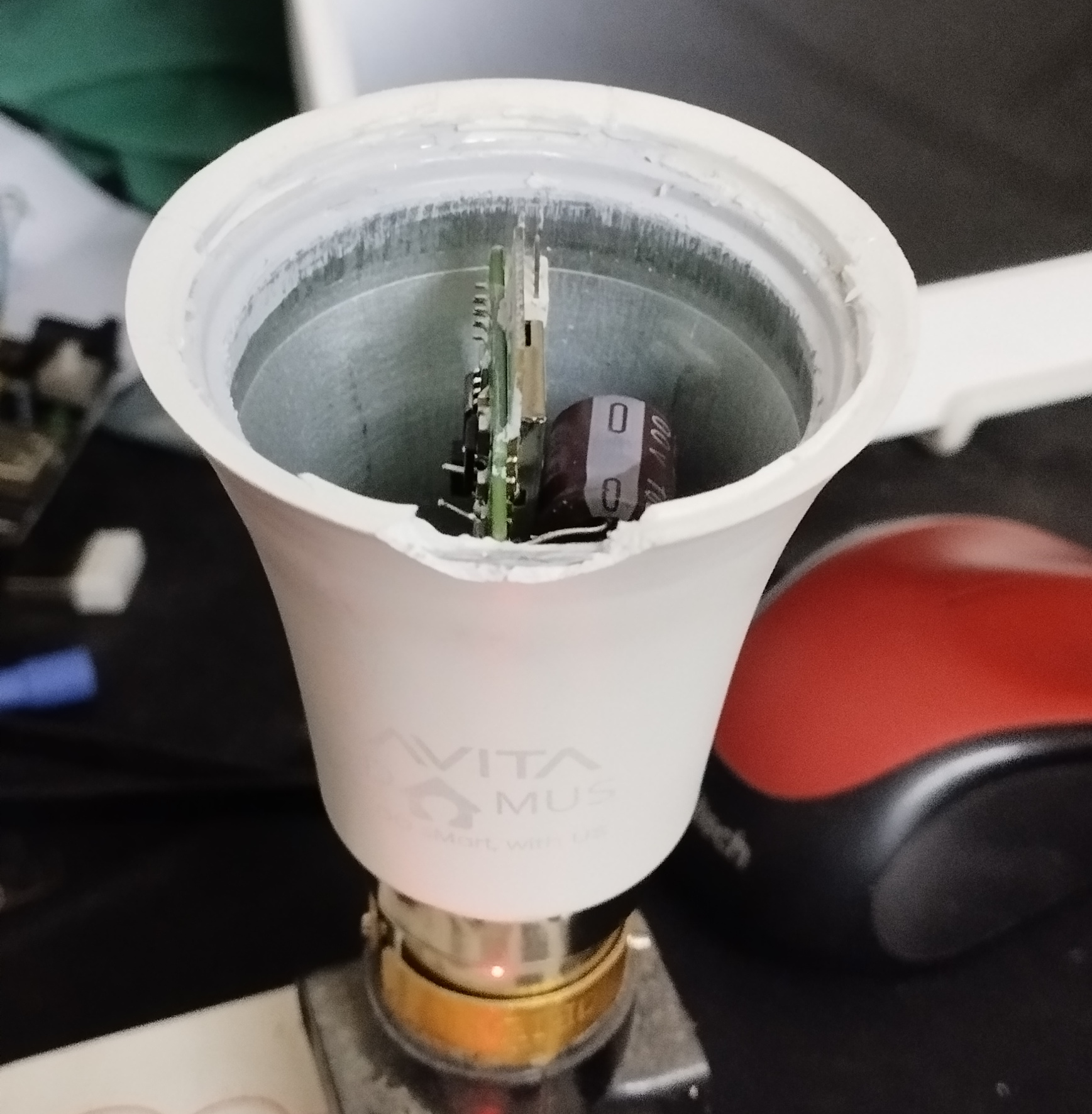 bulb with top part removed